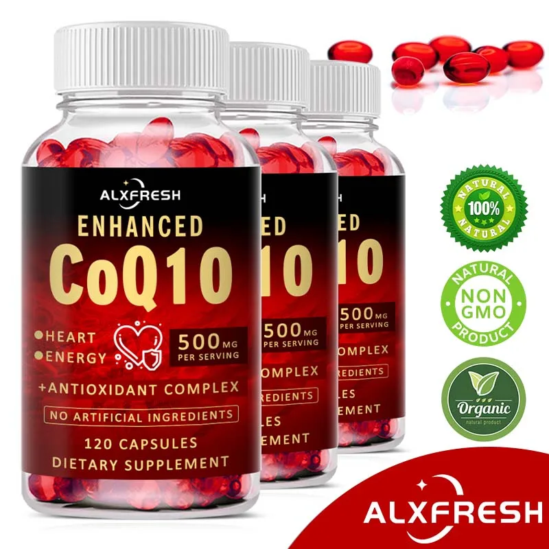 

Капсулы COQ10 для улучшения сердца, мозга, нервов, клеток Mitochondria, моторита спермы, качество яиц, снимает усталость, снижает кровяное давление