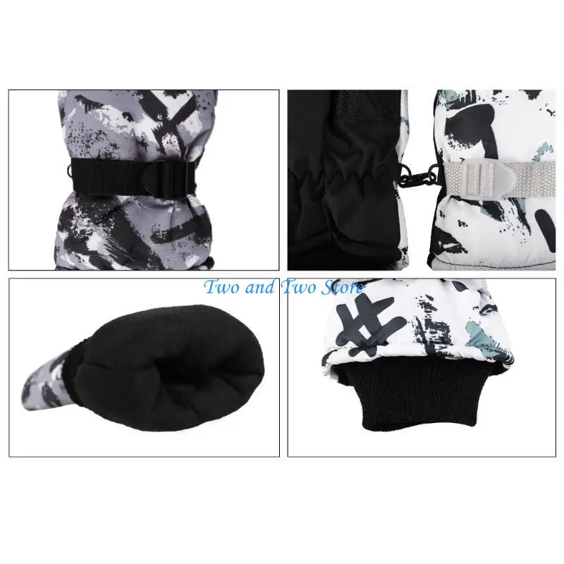 

HX6F Adults Winter Warm Gloves Waterproof Snow Ski Gloves Snowboarding Gloves