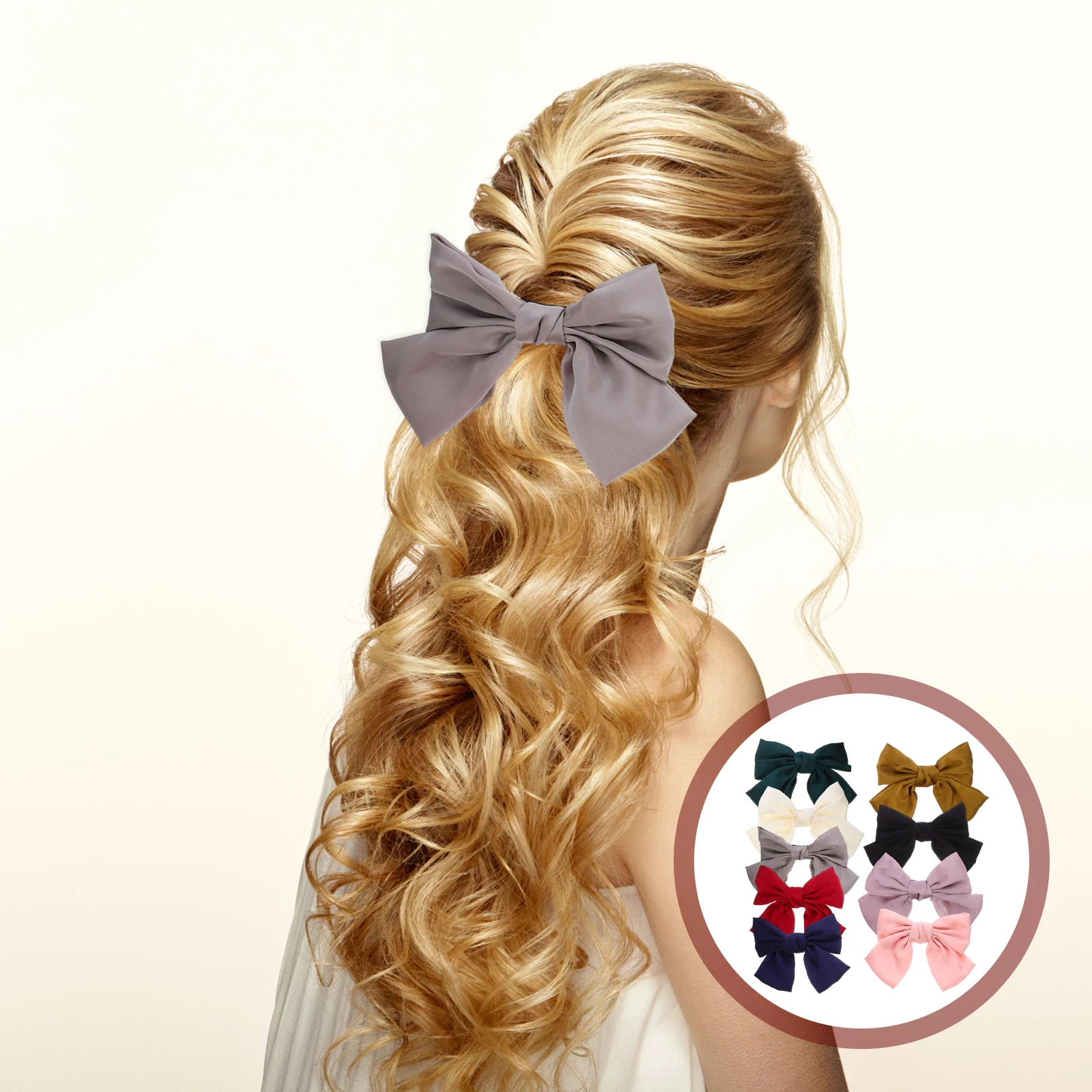 

9 Pcs Bow Hairpin Clips Hairclip Duckbill Decorative Curly Zinc Alloy Barrettes