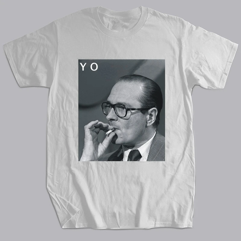 Men Tshirt Harajuku Retro T Shirt Jacques Chirac - Yo Rap Hip Hop Fumer Paris Mode Fashion France Men Clothing Camisetas