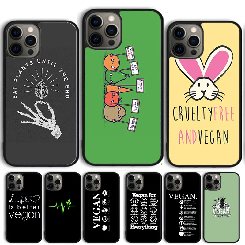 Vegan Friends Not Food Phone Case For iPhone 1SE2020 6s 7 8 plus 11 12 13 Pro Max Coque