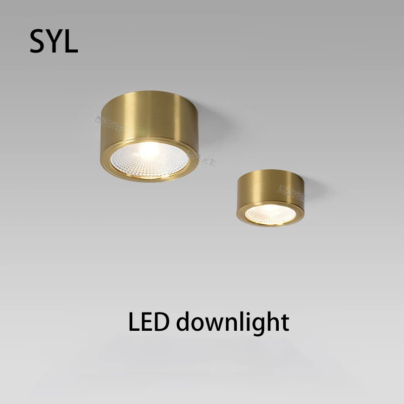 

LED Spotlights Gold Color Surface Mounted Spot Light Small Round Ceiling Lamp Aluminum Luxury Style Lighting Fixture 5W 7W 10W