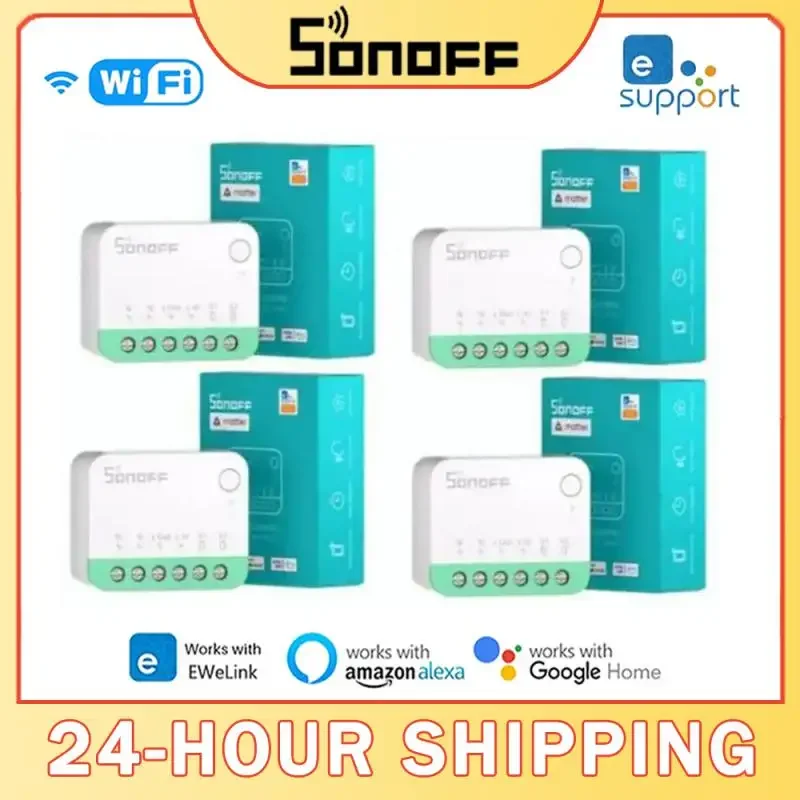 SONOFF MINIR4M Mini Wifi Switch Matter Smart Home ESP32 Chip Detach Relay Works With Apple Home Alexa Google Home EWeLink