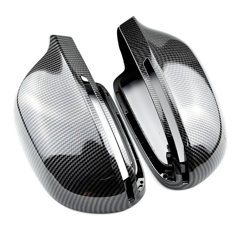 For Audi A3 A4 B8/B8.5 A5 A6L A8L RS6 S8 Q3 Car Replacement Rearview Side Mirror Cover Wing Cap Exterior Door Case Trim Carbon