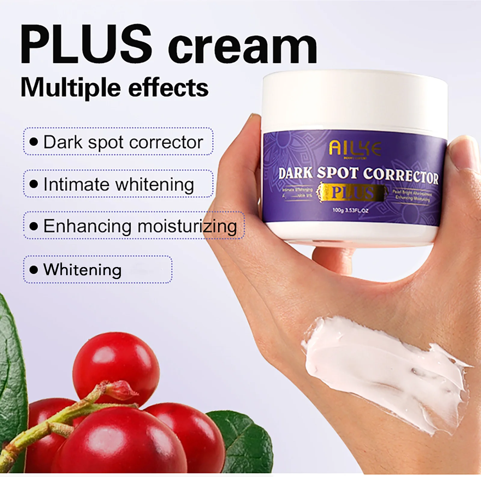 AILKE Whitening Face Cream, Lightening, Remove Freckles, Melanin, Dark Spot Corrector for All Skin Types And Skin Tone