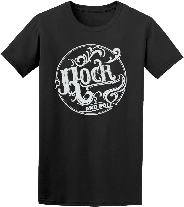 Camiseta de letras Vintage de música Rock para hombre