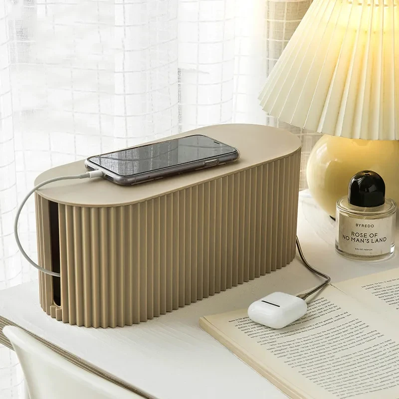 Wire Storage Box Large Capacity Data plug board Storage Box Desktop Computer Cable Management Box Router Bracket Cable Hider Box