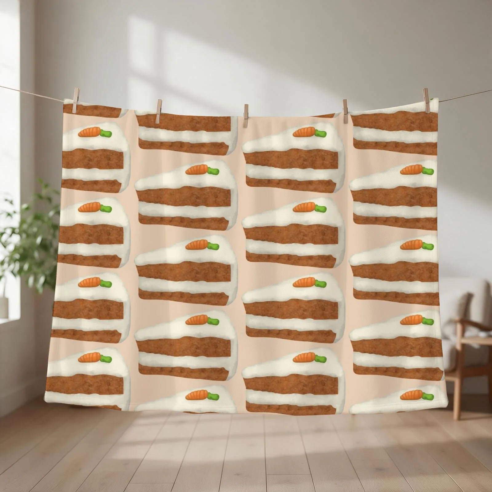 Carrot Cake Throw Blanket Comforter Decorative Beds Soft Plaid Designers Blankets