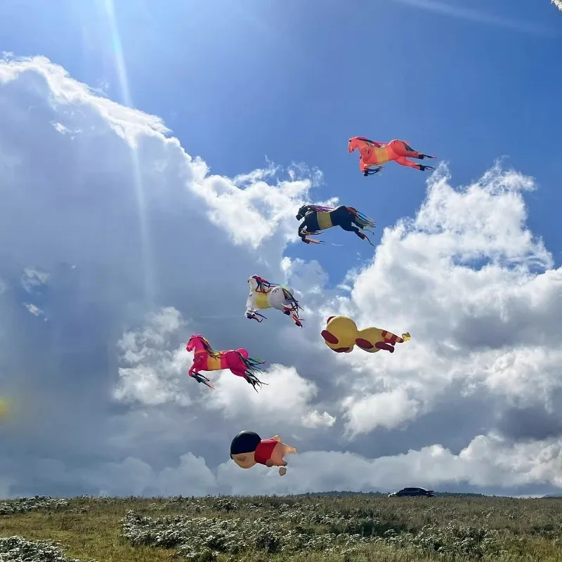 طائرة ورقية جديدة 40D مظلة نايلون قماش 5 أمتار طائرة ورقية بيغاسوس لا يمكن أن تتدفق بمفردك، قلادة