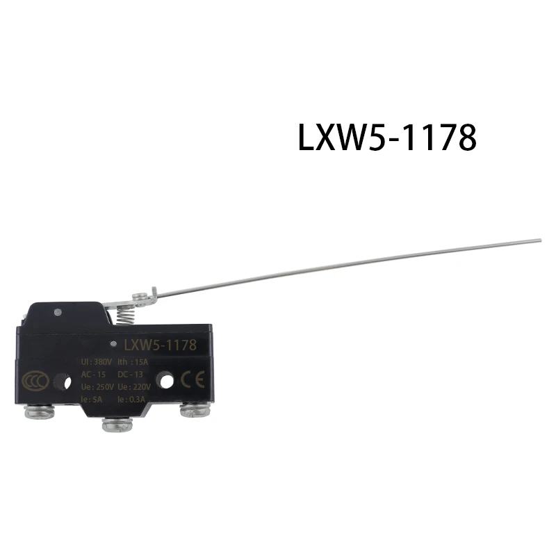 1Pcs LXW5-1178 15A 380V High Temperature Resistant Small Waterproof Silver Contact Long Handle Limit Switch Trip Switch