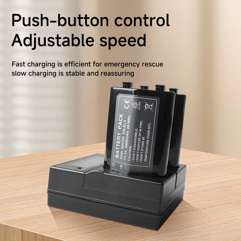 1PC LCD Dual Quick EN-EL4A EN-EL4 EN EL4A EL4 Battery Charger cargador for Nikon D2 D2Z D2H D2Hs D2Xs D2XD3 D3S D300 D3X F6