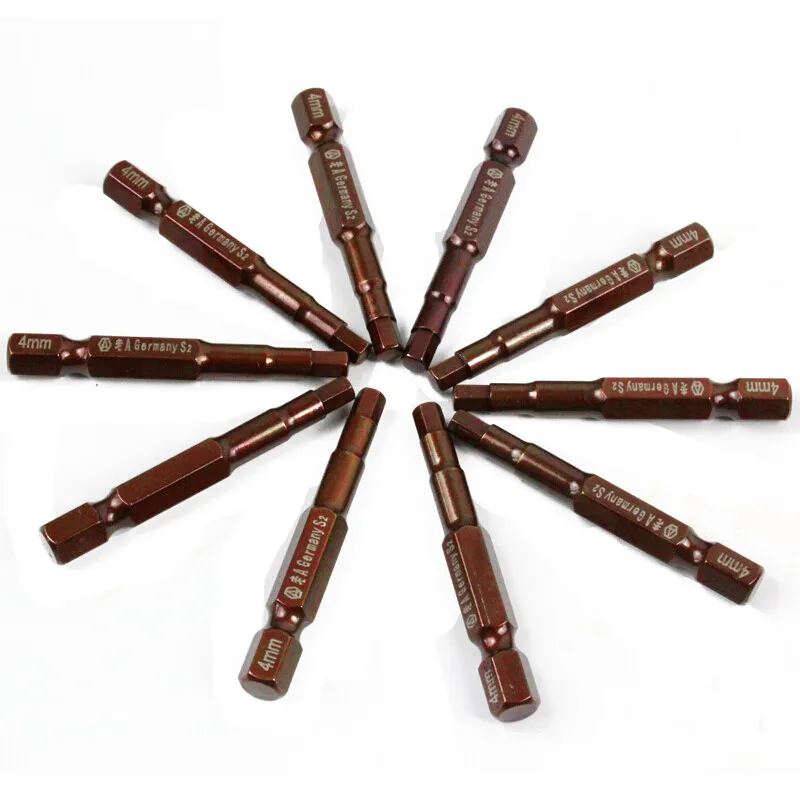 LAOA تطول المغناطيسي سداسية المقبس بت S2 مفك كهربائي الرياح بت 3 4 5 6 مللي متر الحفر الكهربائية سداسية بت