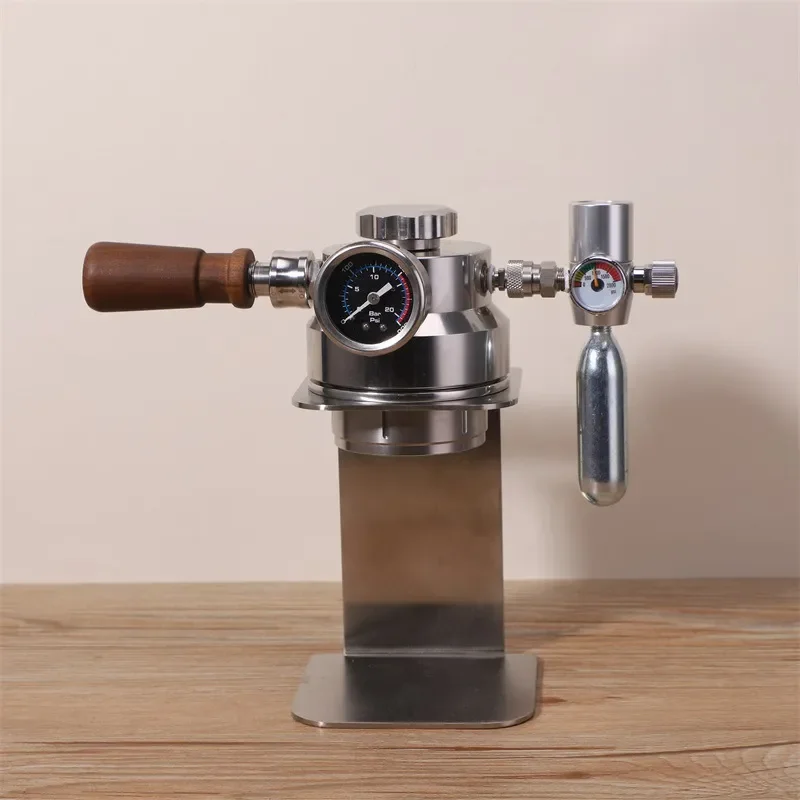For Portable Pneumatic Espresso Maker with CO2 Cylinder Extractor Stainless Steel Outdoor Travel Coffee Machine for