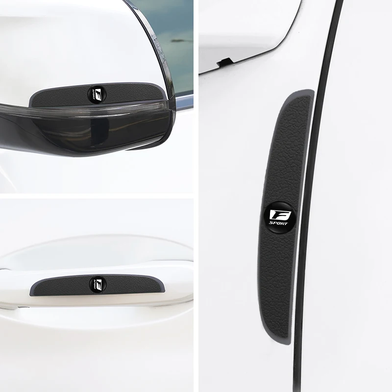 4 قطعة المطاط المضادة للتصادم قطاع باب السيارة خدش حامي ملصقات لكزس F SPORT LBX NX RX 350h 450h ES UX 300e GS GX IS