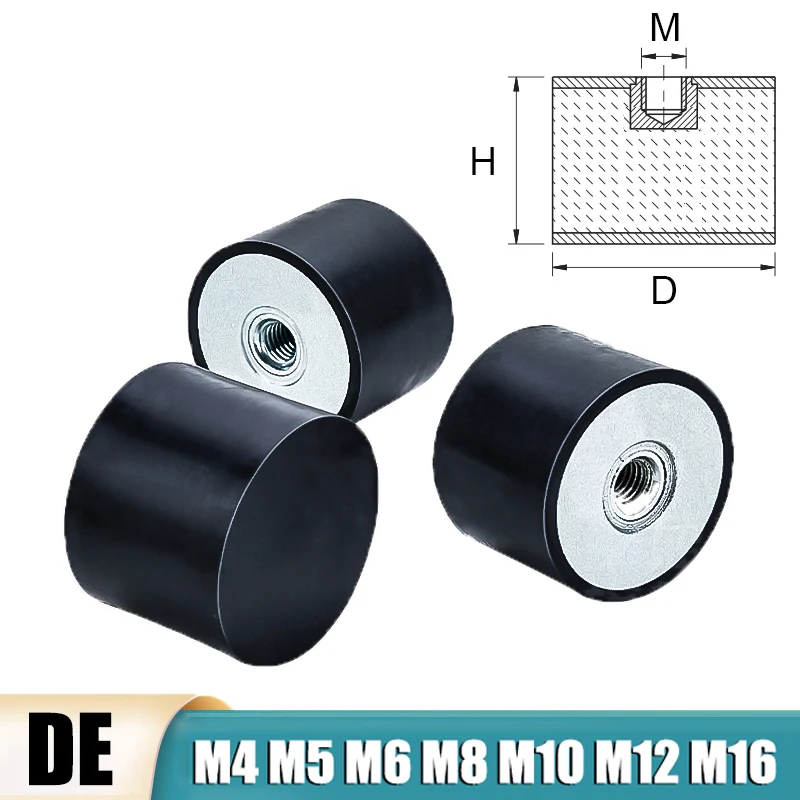 M4 - M16 Anti Vibration Rubber Female Thread Rubber Shock Absorbers Lsolator