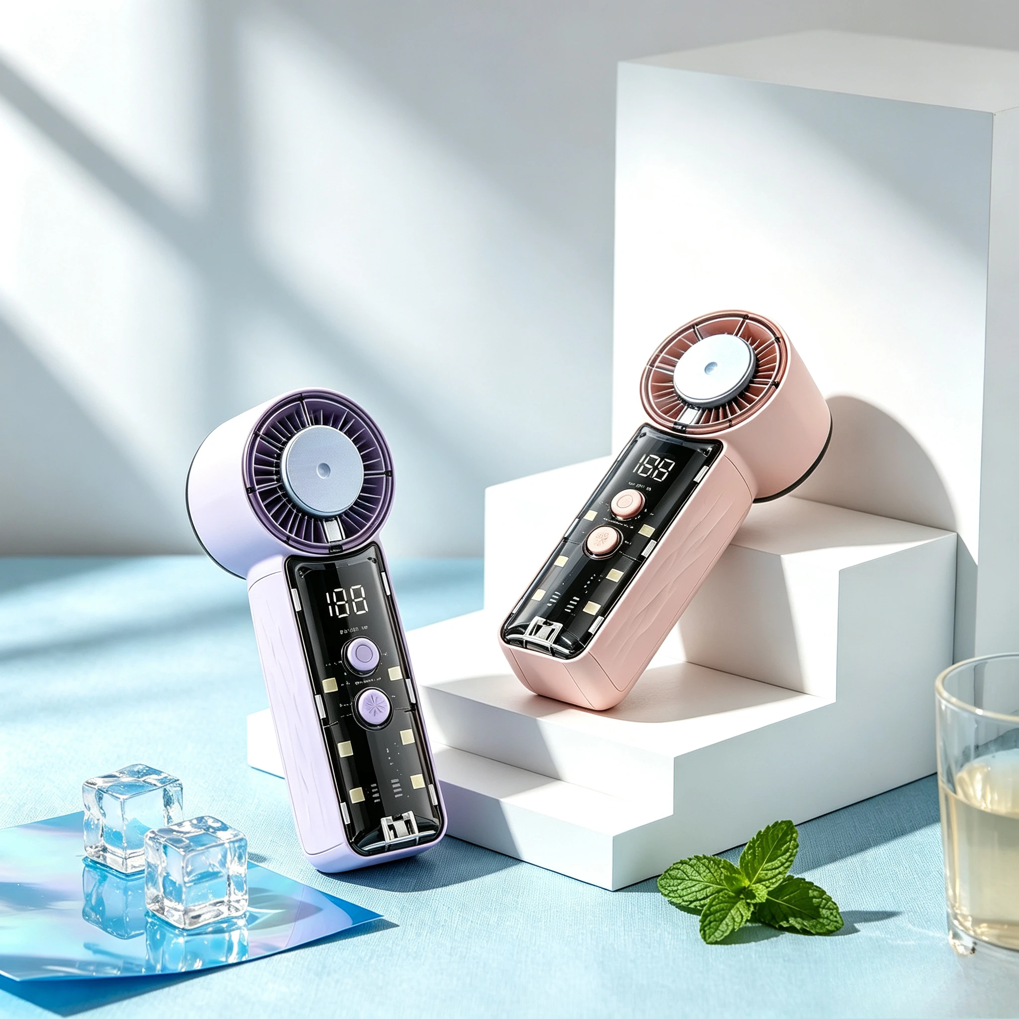 Small hand-held fan semiconductor refrigeration fast cooling electric fan USB portable charging outdoor fan