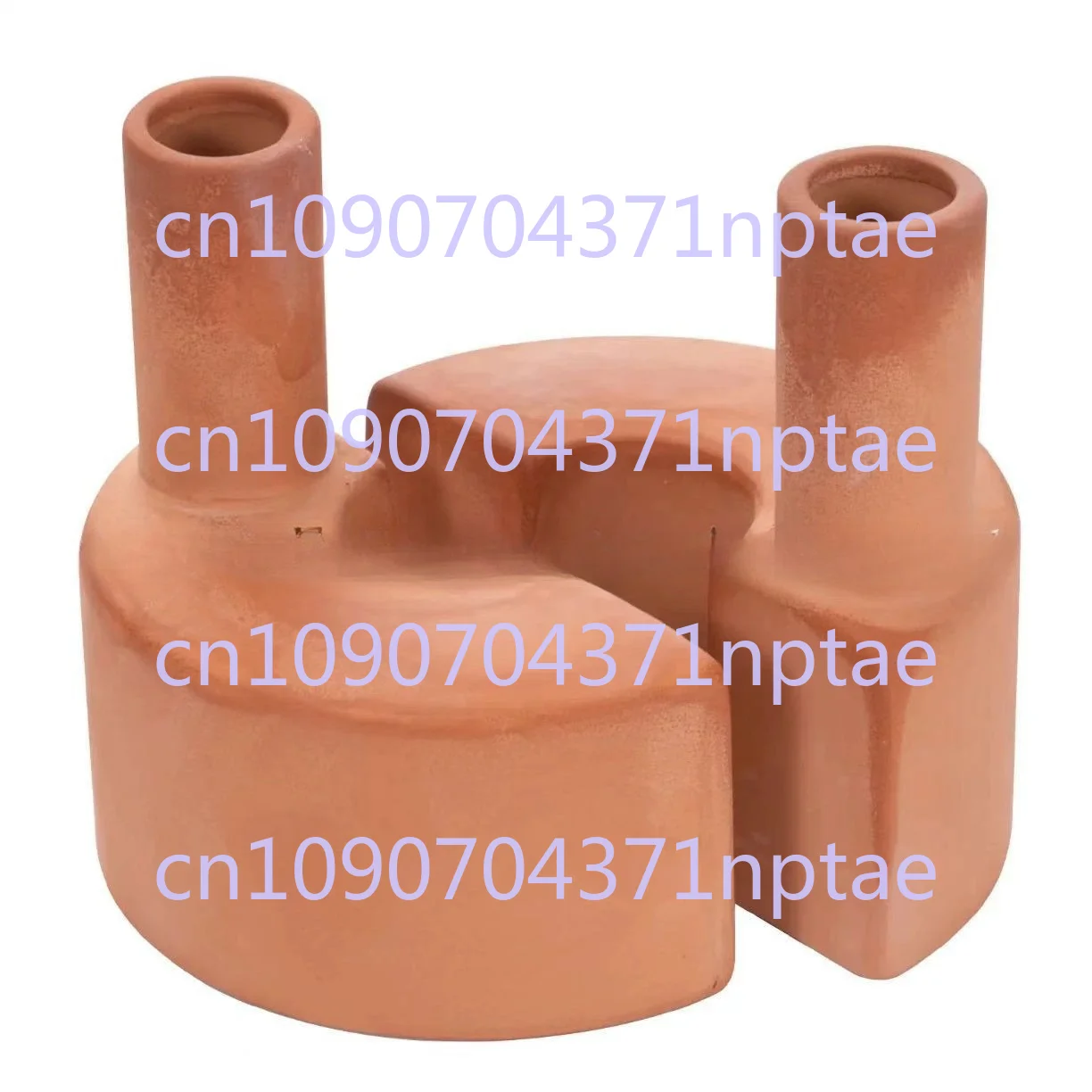 A Pair of Personalized Ceramic Drip Pots, Red Ceramic Semi-circular Garden Watering Pots, and Water Seepers