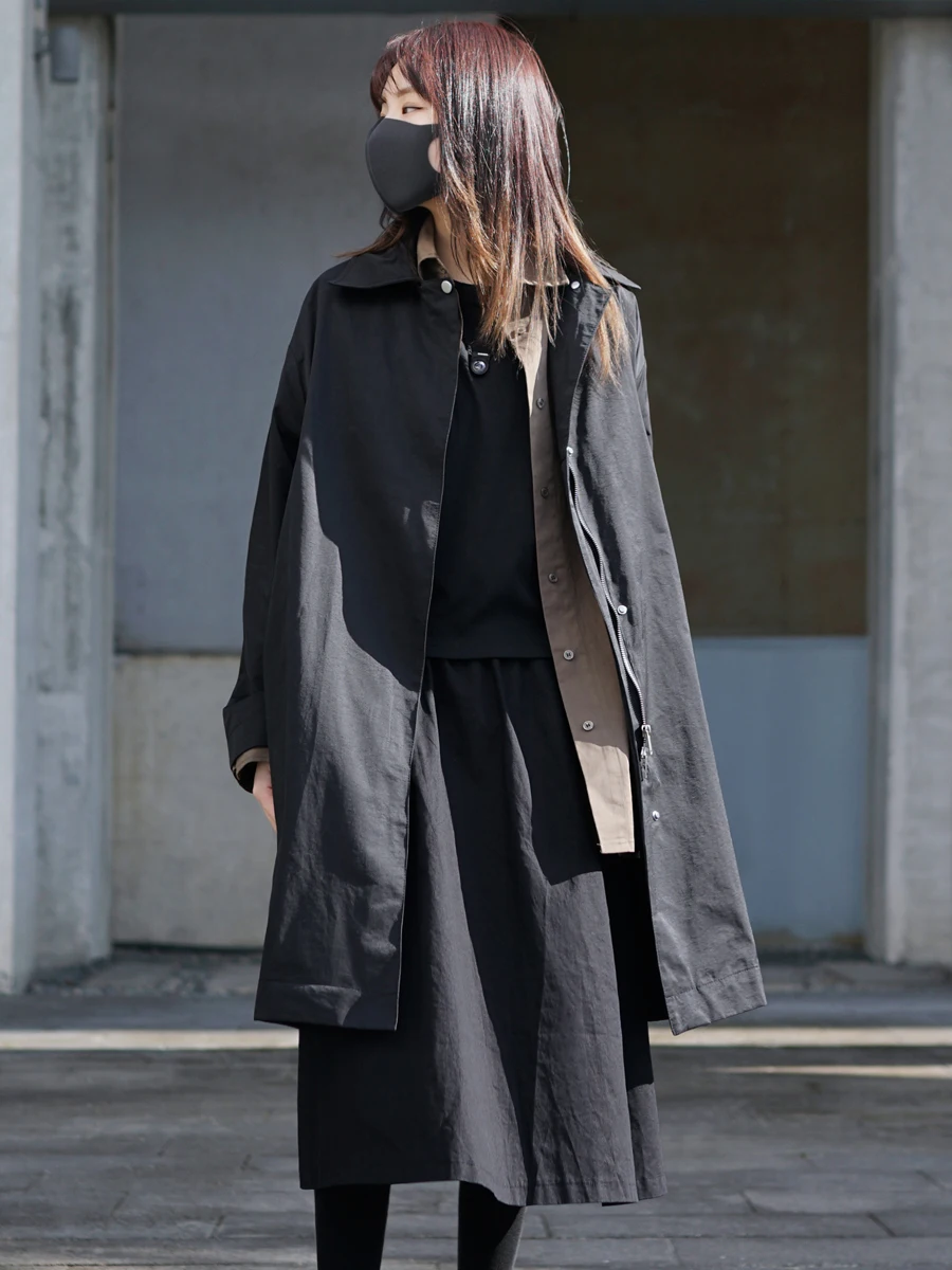 

Тренч, короткая ветровка, женский, 2025, на молнии, киберпанк, с узкой талией, с разрезом подол, из искусственной кожи, черный, стильный, зеленый, с поясом, подходит для путешествий, отдыха