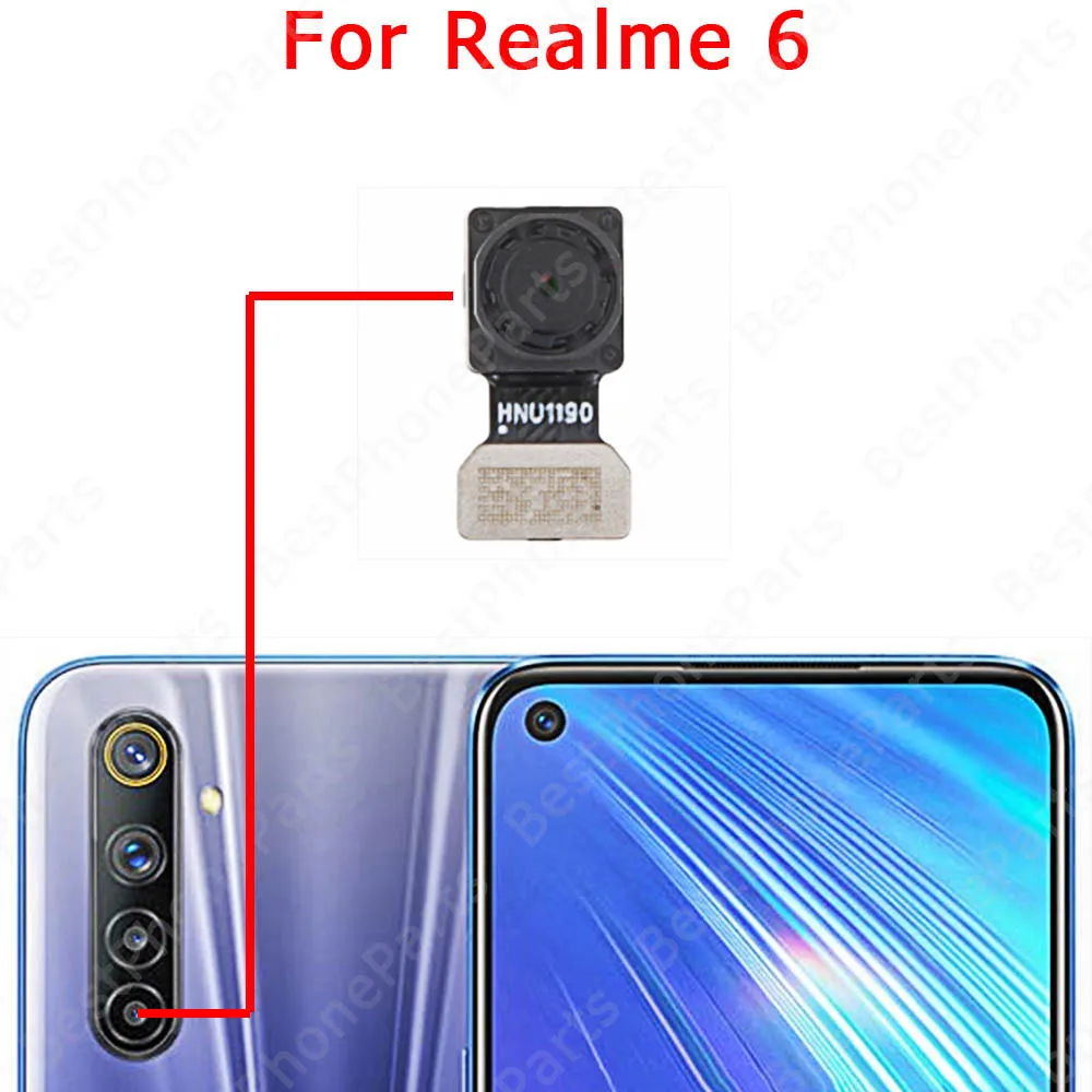 Camera Module For Realme 6 Pro 6i 6Pro 6S Big Rear Selfie Front Back View Camera Replacement Spare Parts Flex Cable