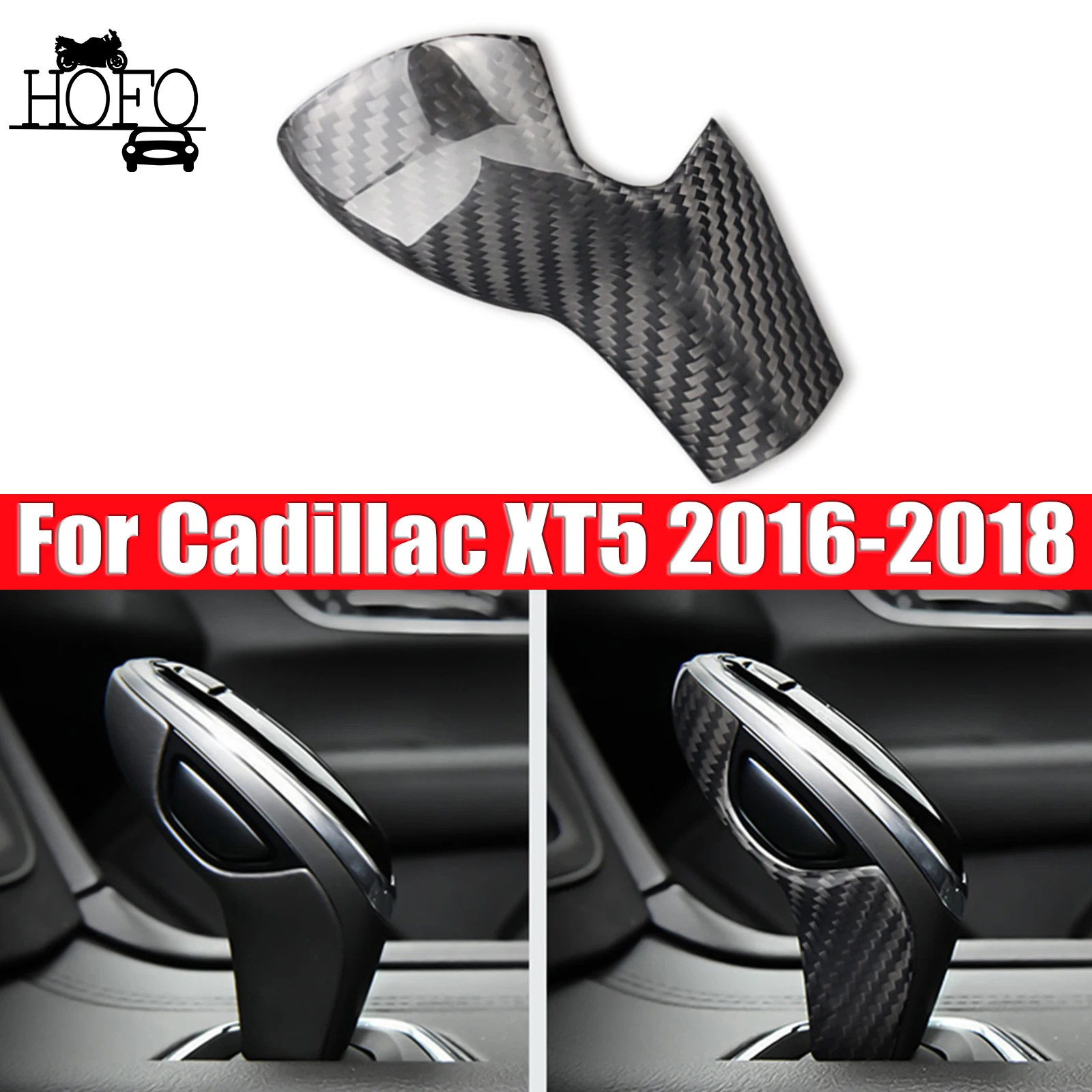 

Накладка на ручку переключения передач из настоящего сухого карбона для Cadillac XT5 2016-2018