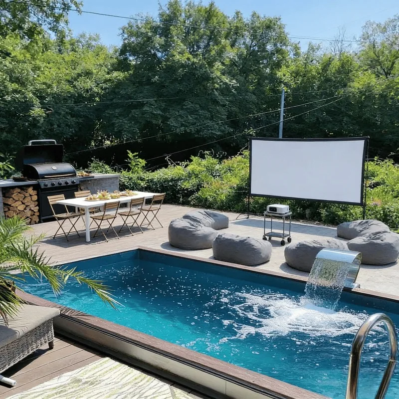 Above Ground Fiberglass Container Swimming Pool for Commercial Resort and Home Use