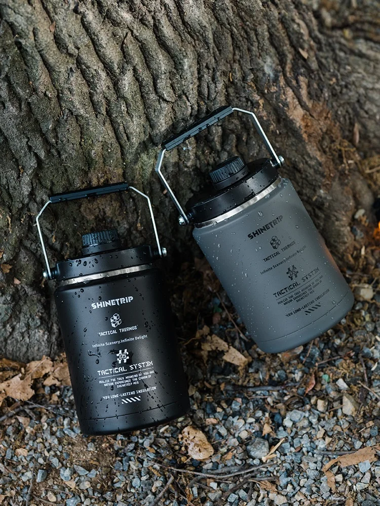 Tactical Ice Bucket Double Layer 304 Stainless Steel Wide Mouth Large Capacity Insulated Outdoor Camping Water Bucket