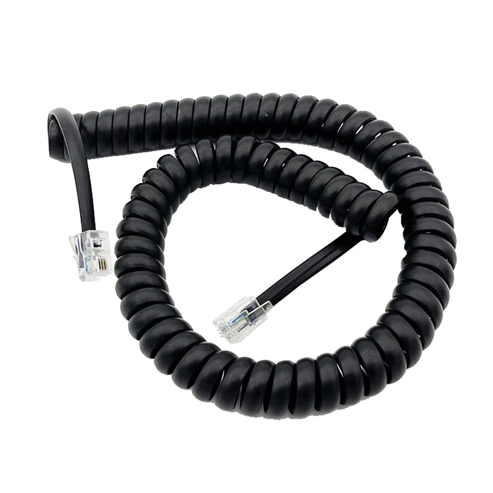 RJ9 4P4C Spring Telephone cord pure Copper wire phone volume curve Microphone RJ10 connector telephone cable handset line