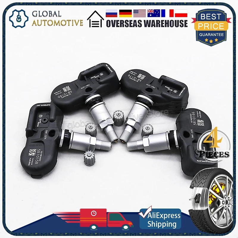 SET 4x 42607-50010 PMV-107K TPMS Reifendruck Überwachung Sensor 433MHz FÜR 2007-2011 lexus ES GS LS TPMS Sensoren 42607-50011