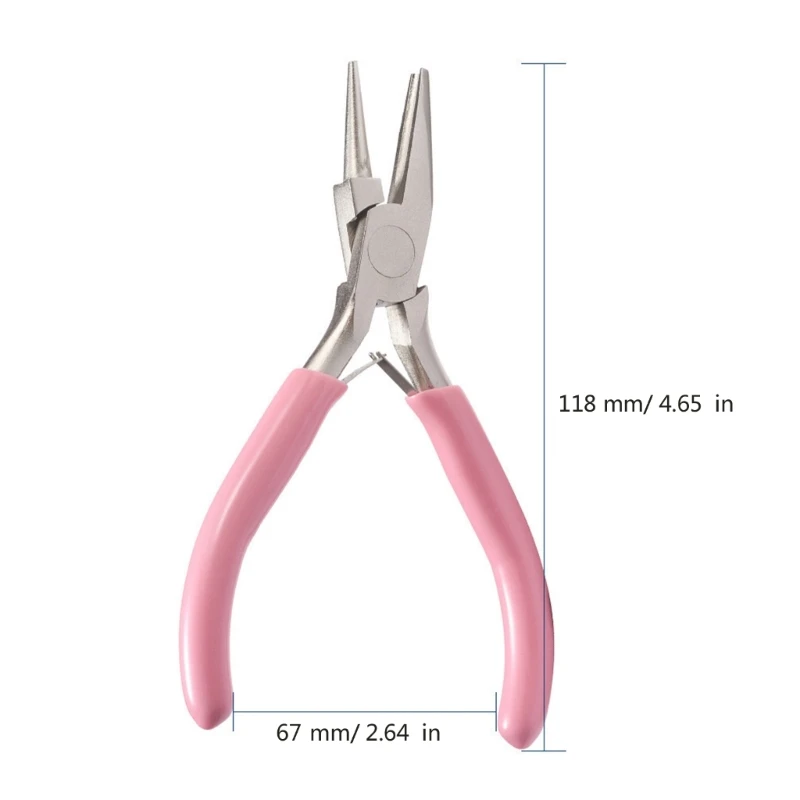 Pinza multifunzionale a ganascia semitonda Pinza per riparazione gioielli Pinza per modellare fili