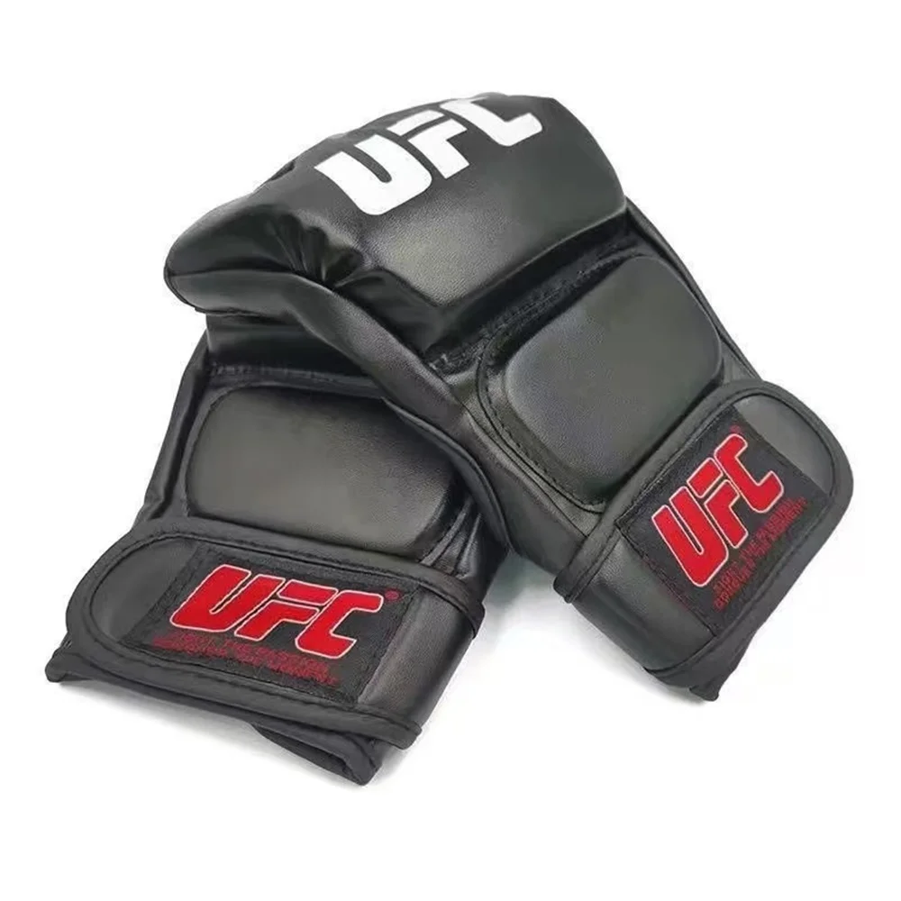 

Боксерские перчатки, Санда ММА для мужчин и женщин, тренировка детей UFC, взрослая битва с мешком с песком, профессиональные перчатки с половиной пальца