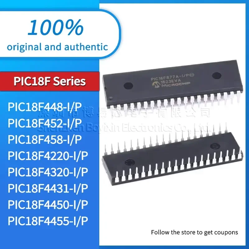 Oryginalny oryginalny PIC18F452 PIC18F458 PIC18F4220 PIC18F4320 PIC18F4431 PIC18F4450 PIC18F4455 PIC18F448-I/P DIP-40