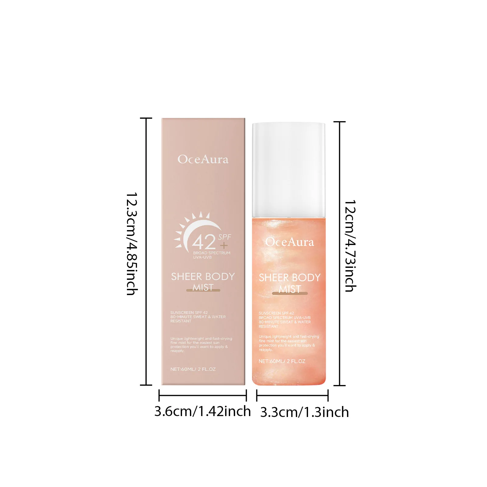 OCEAURA 50+ Facial Sunscreen Centella Protector Solar Sunblock Skin Whitening Cream Moisturizing Protector Care Body Sunscreen