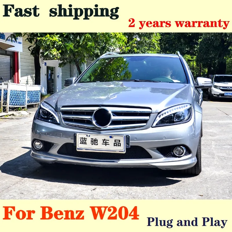 

Car Lights For W204 2007-2010 C180 C200 C300 C43 C63 LED Headlights Modification Upgrade DRL Dynamic Turn Signal Lamp Assembly