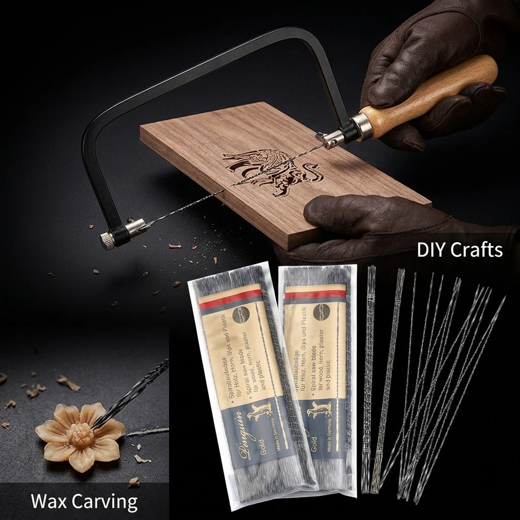 

Mini U-Shape Bow Saw for Woodworking Wax Carving Scroll Saw - Compact Flexible Precision Cutting Tool for DIY Crafts