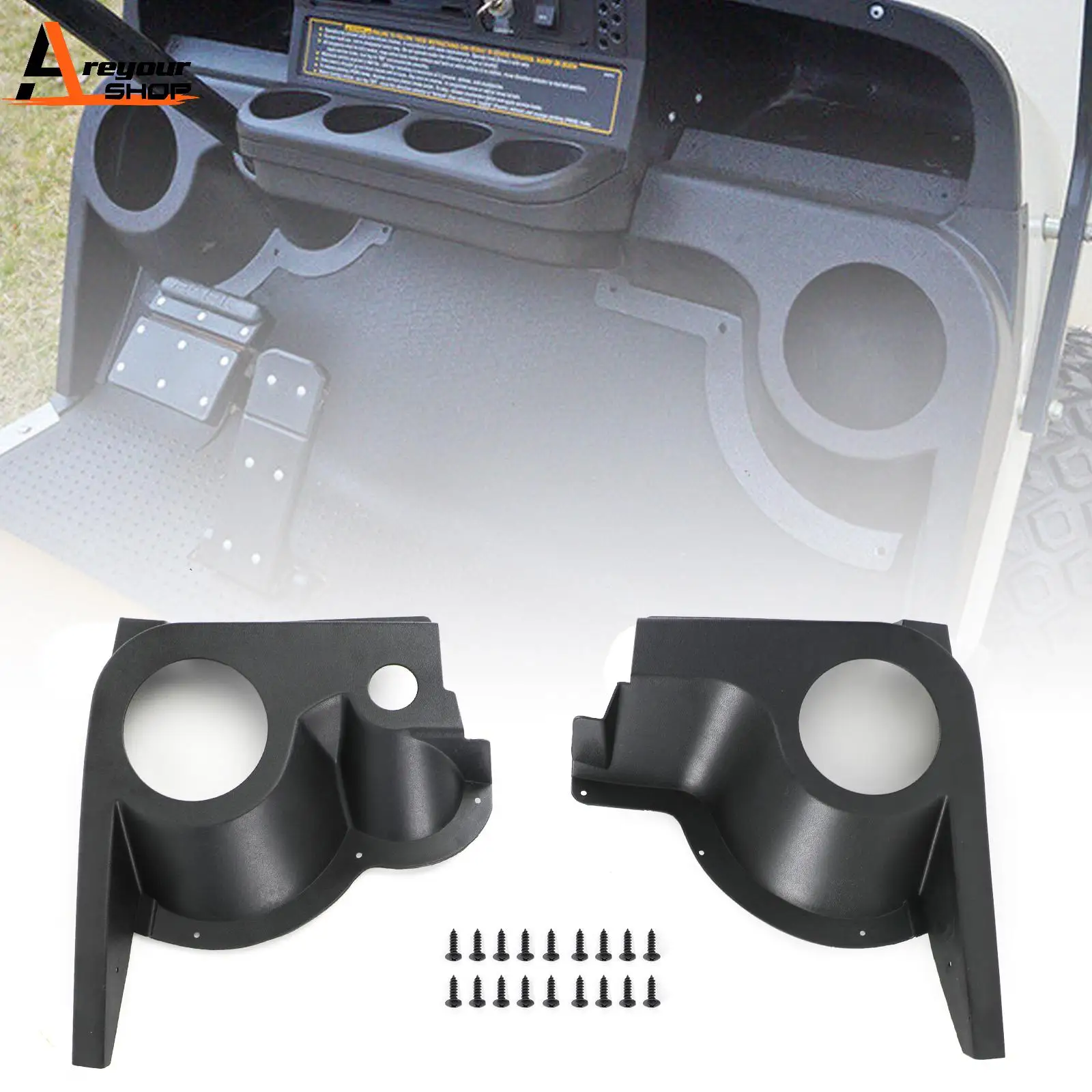 

Areyourshop Golf Cart Speaker Pod Kit fit for EZGO TxT 1994 and Up E-z-go 627153 Parts