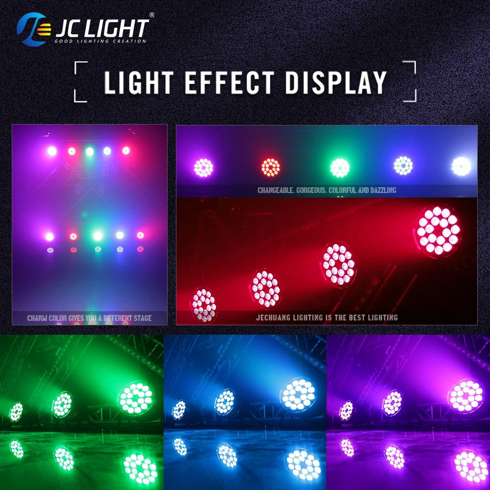 JC ضوء LED PAR ، معدات DJ ، ديسكو ، تحكم DMX ، ضوء غسيل LED ، مرحلة احترافية ، جديد ، 18x12W