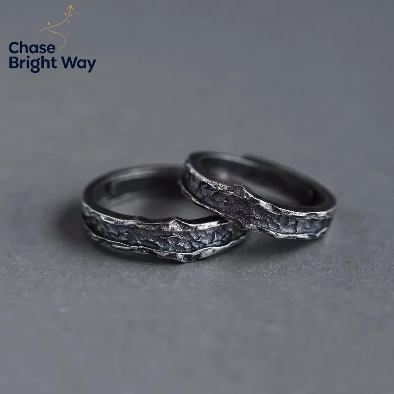 Abyss Ring Male Couple Ring Handmade Retro Simple Men's and Women's Rings