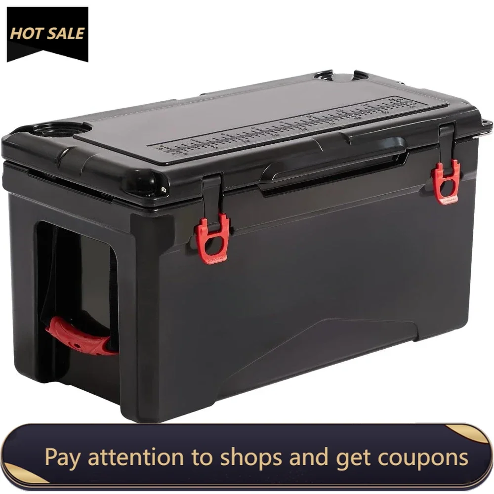 

40 Quart Rotomolded Cooler, 5 Days Protale Ice Cooler, Ice Chest Suit for BBQ, Camping, Pincnic, and Other Outdoor Activities