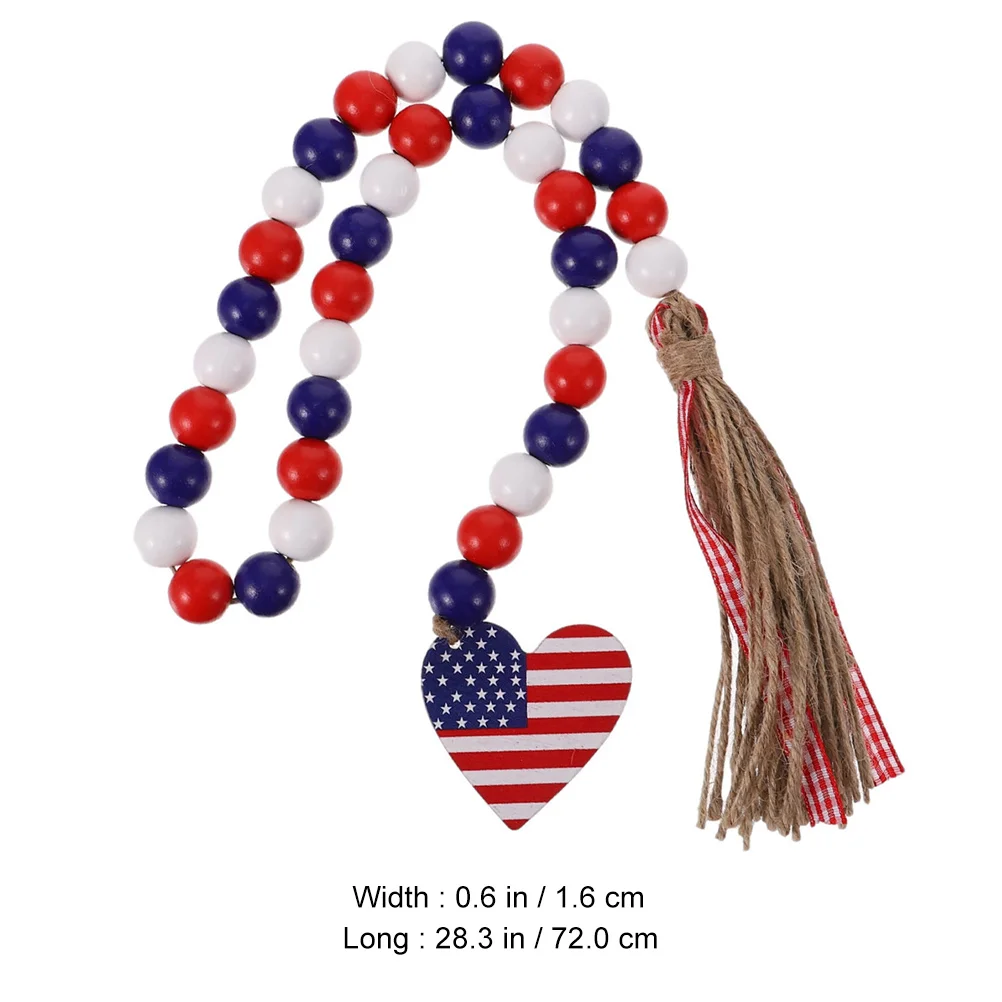 

Wood Bead Garlands Tassel Decor Garland Natural Wood Beads Hanging Decor Party Supplies Colorful Beads Garland