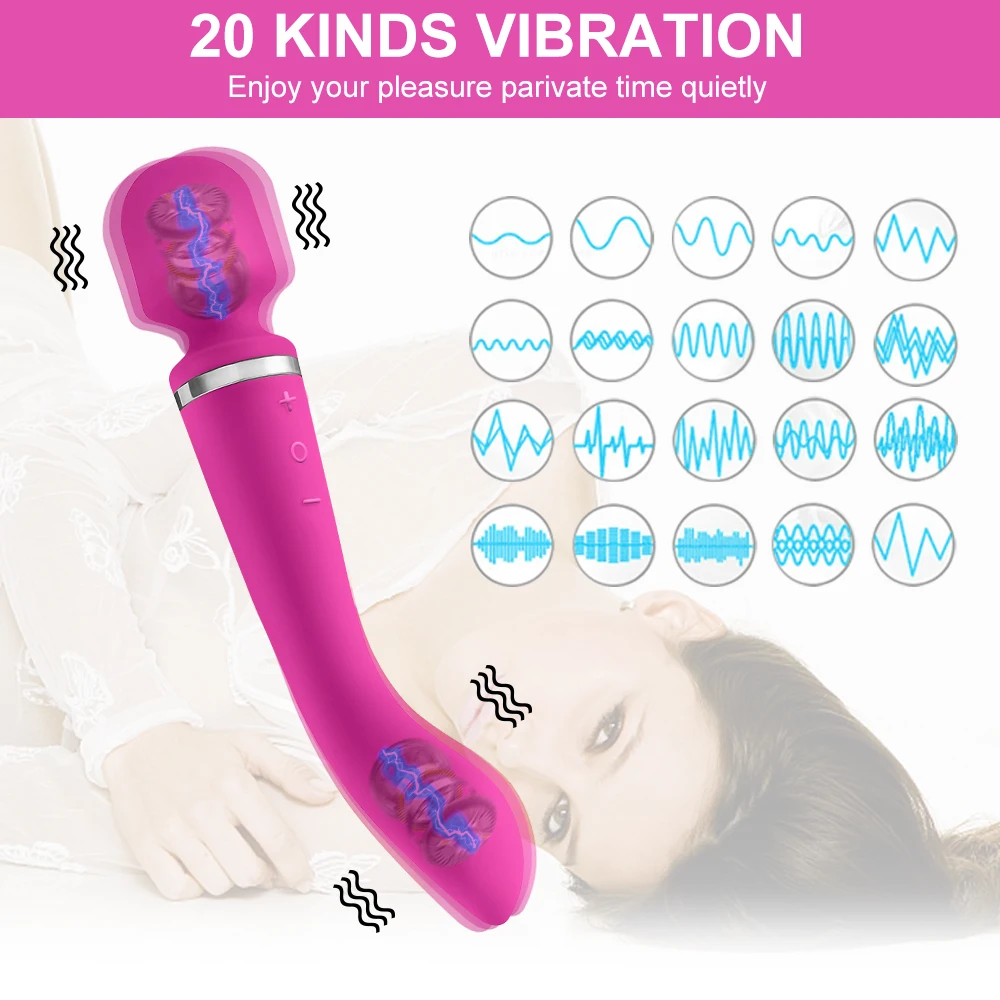 20 Speeds Powerful Dildo Vibrator AV Magic Wand Sex Toys for Women Couple G Spot Massager Clitoris Stimulator Goods for Adult 18