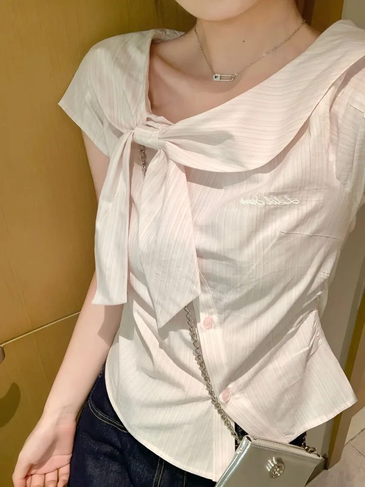 ファイオナブル ノット オルト ストライプ イルト レディース サマー ウエストシンチング トップ ノット コリオン クオリ 通勤 スレ