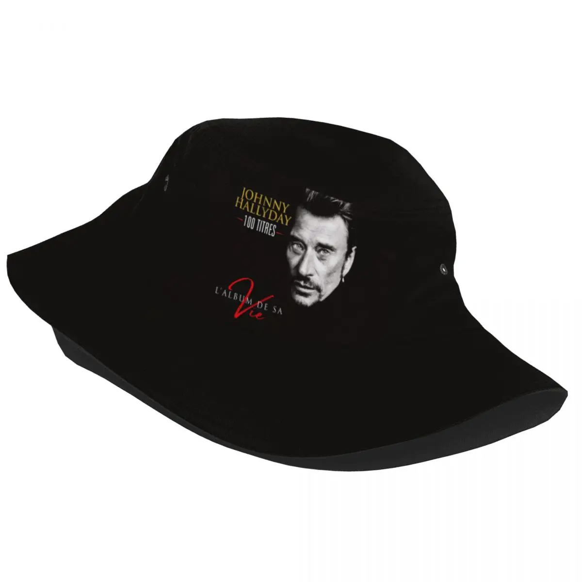 Custom Awesome Johnny Hallyday Rock Bucket Hat Women Men Fashion Summer Outdoor Sun French France Singer Fisherman Cap