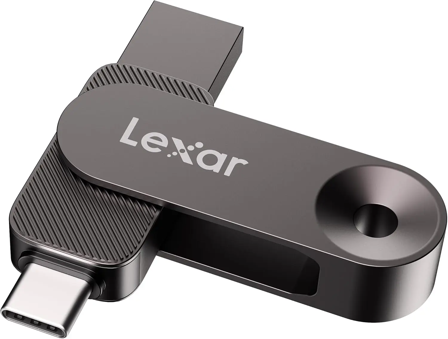 

256GB Dual USB-C & USB-A Flash Drive, 400MB/s Read, Compatible with iPhone 15/16/17, Android, PC, Mac