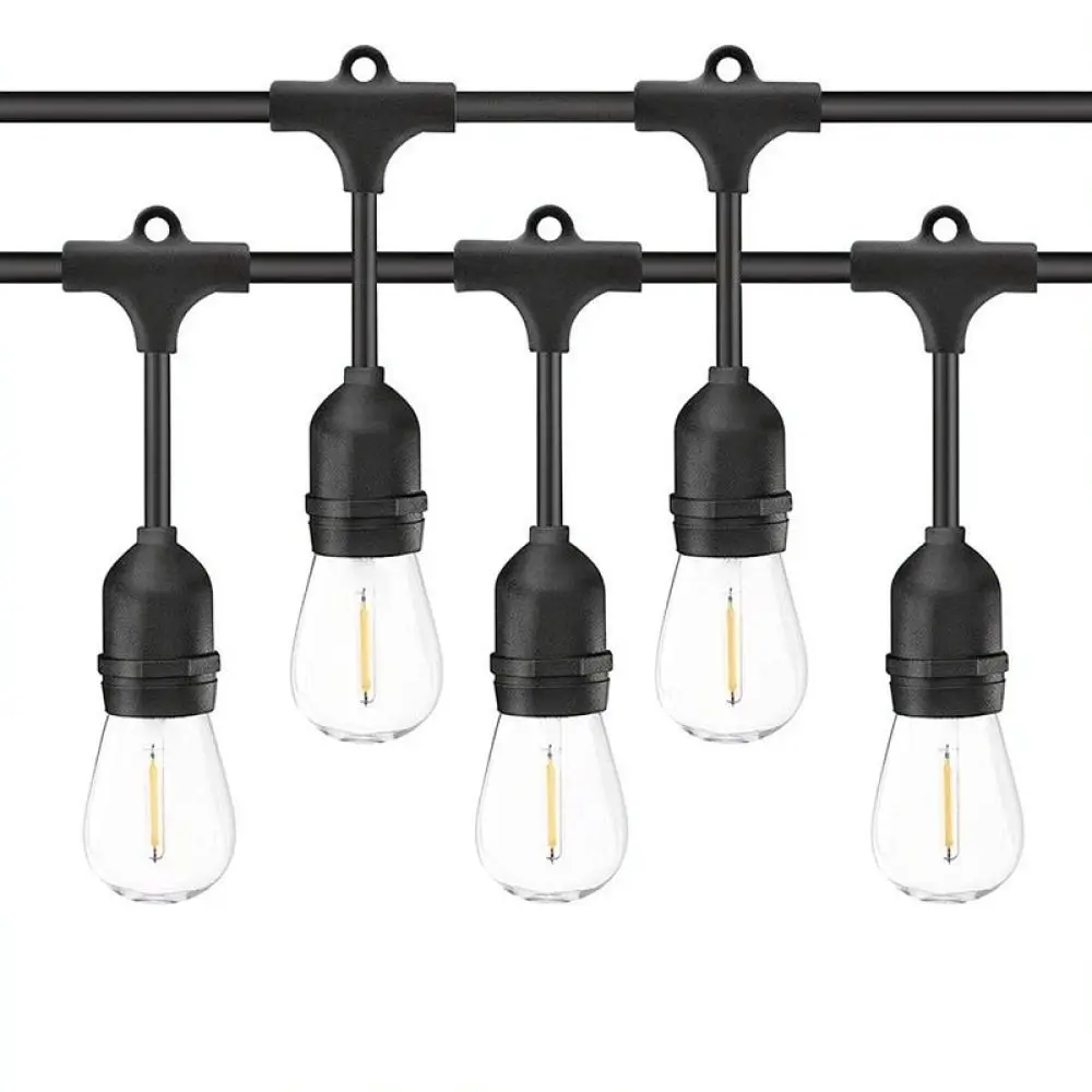 Waterproof Outdoor Patio Lighting Cord E26 E27 Socket S14 String Light Cable Garden Backyard Decorative Atmosphere Lamp