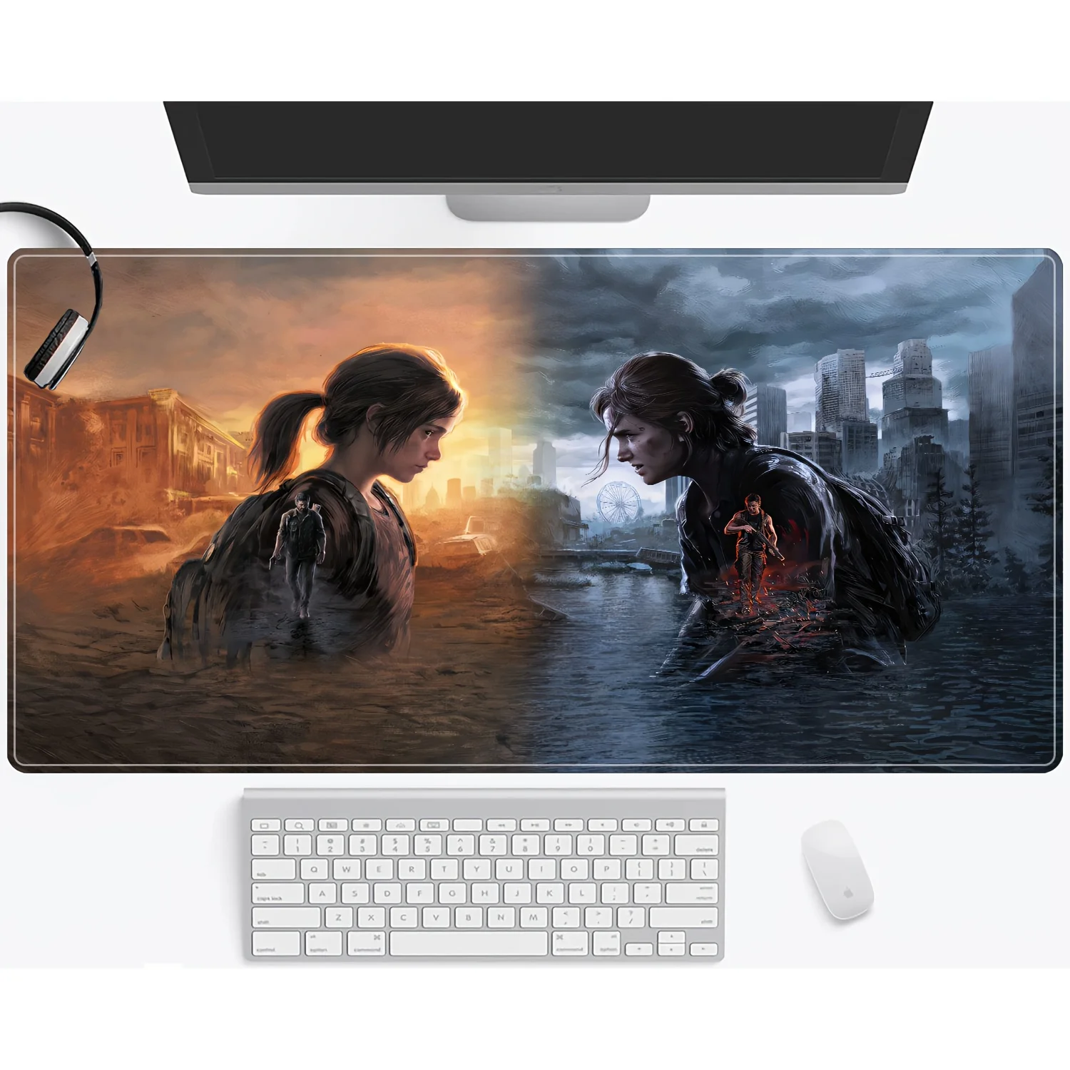 

Очень большой игровой коврик для мыши XXL, нескользящий настольный коврик, игровые аксессуары с прошитыми краями для домашнего офиса и игровых настроек