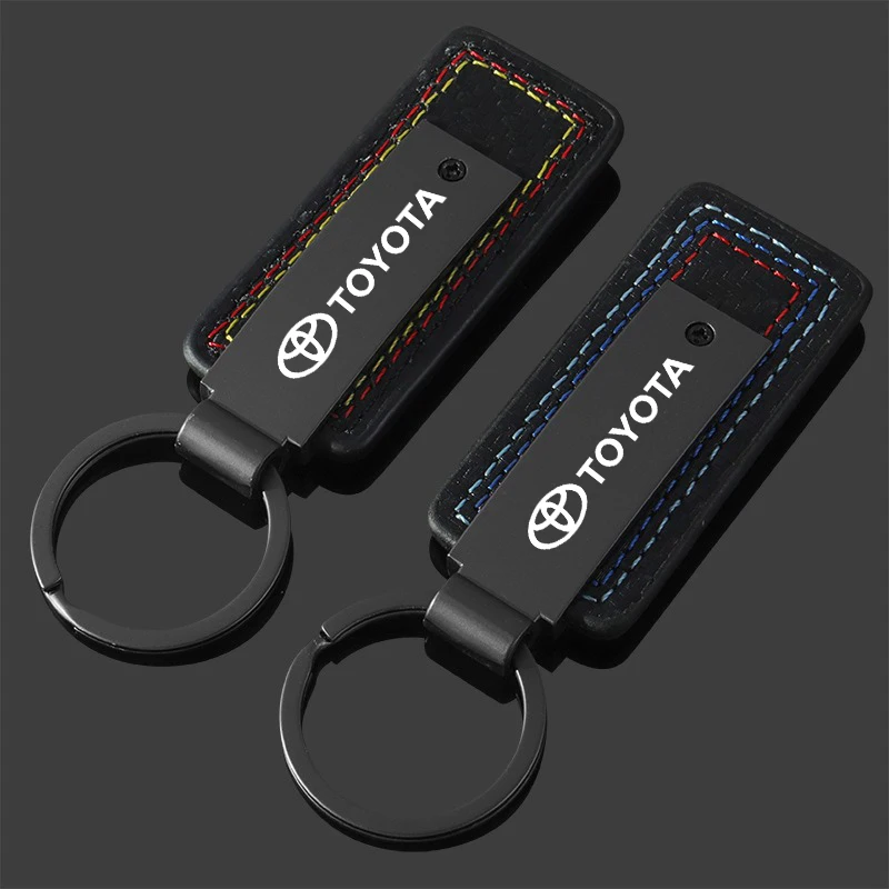 Car High Grade Keychain Stainless Steel Key Ring Car Accessories For Toyota C-hr Corolla Camry Rav4 Yaris Hilux Prius Avensis