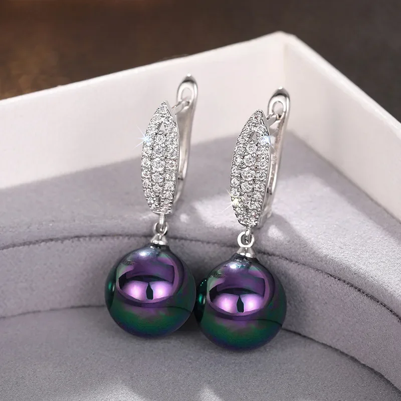 2026 New High End Personalized Magic Black Earrings with Future Fashion Design Earrings Zircon Original Design Jewelry