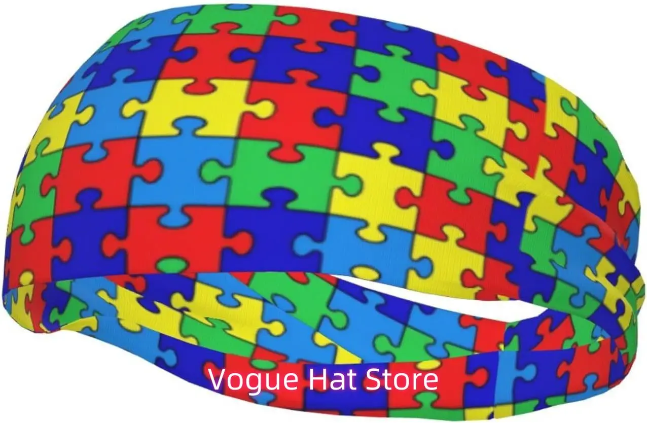 

Autism-01 Sweatband Sports Headband Hair Accessories for Women Men Running Cycling Yoga Fitness Workout