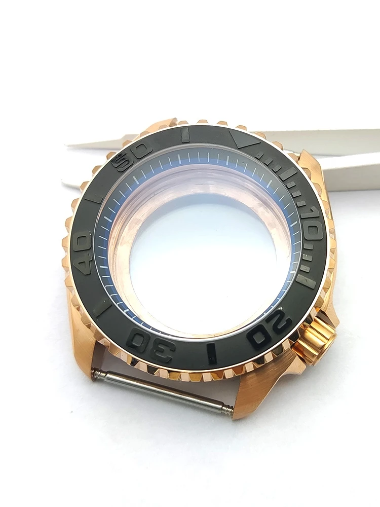 42MM modified with SK007 sapphire rose gold mechanical strap for NH35/36 watch case