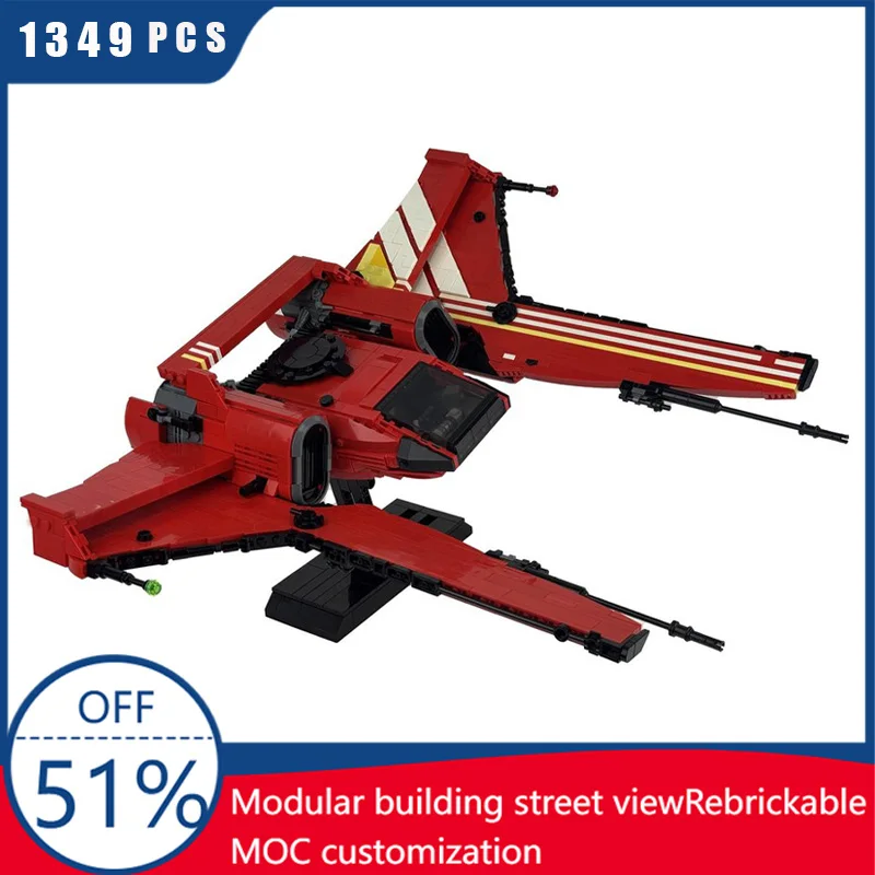 

1349 PCS Space SeriesTechnology Sense Combat Aircraft Moc Spaceship Model Building Blocks Creative Assembly Bricks Birthday Gift